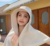 Wide Brim Breathable Sun Protection Hat, Stylish Multifunction for Women, UV Neck Protection for Beach Summer Cycling Gardening Fishing